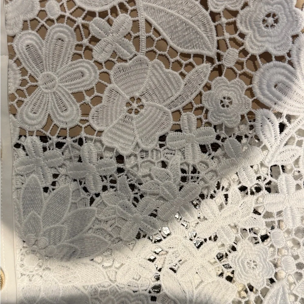 NEW Generation Love Elegant White Lace Button-Down Skirt - Picture 6 of 8